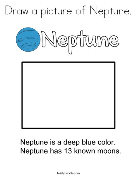 Draw a picture of neptune coloring page