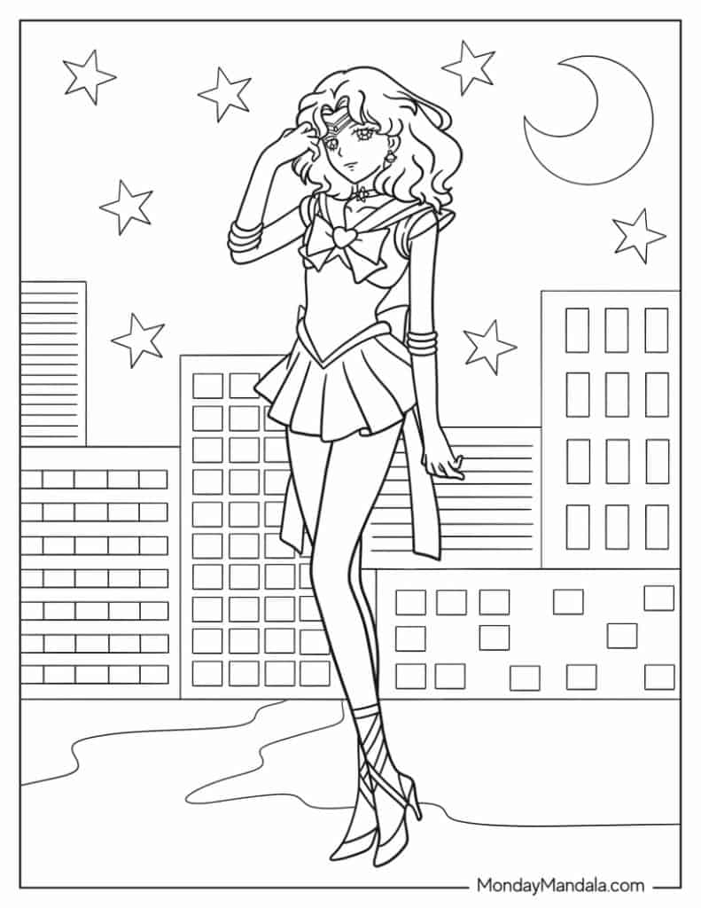 Sailor moon coloring pages free pdf printables