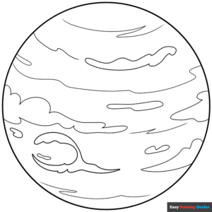 Neptune coloring page easy drawing guides