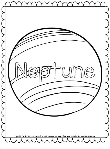 Neptune coloring page free homeschool deals