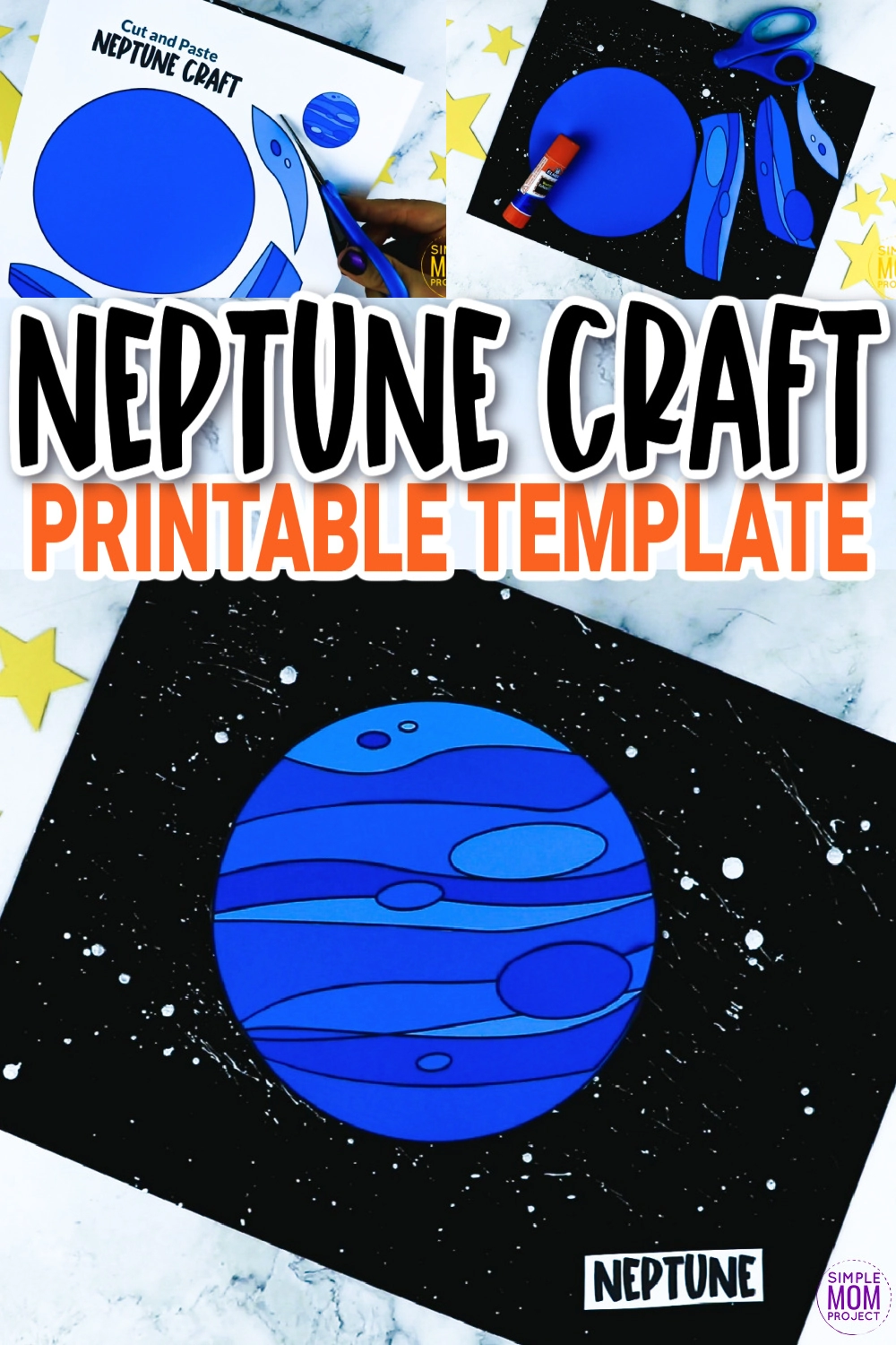 Neptune craft with printable neptune template â simple mom project