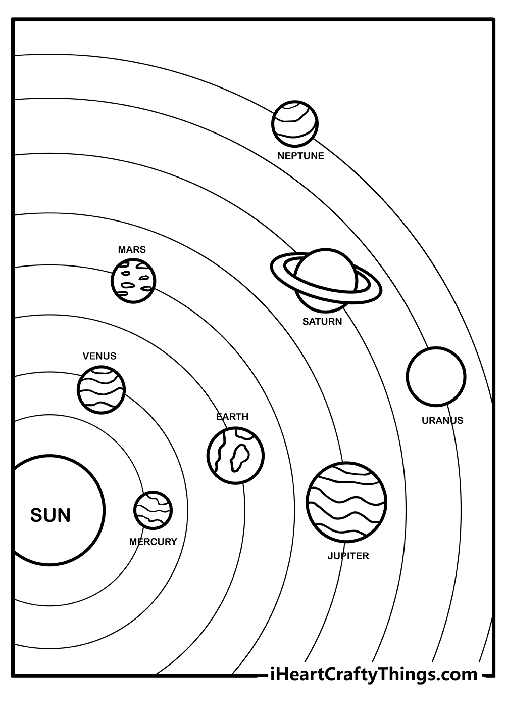 Solar system coloring pages free printables