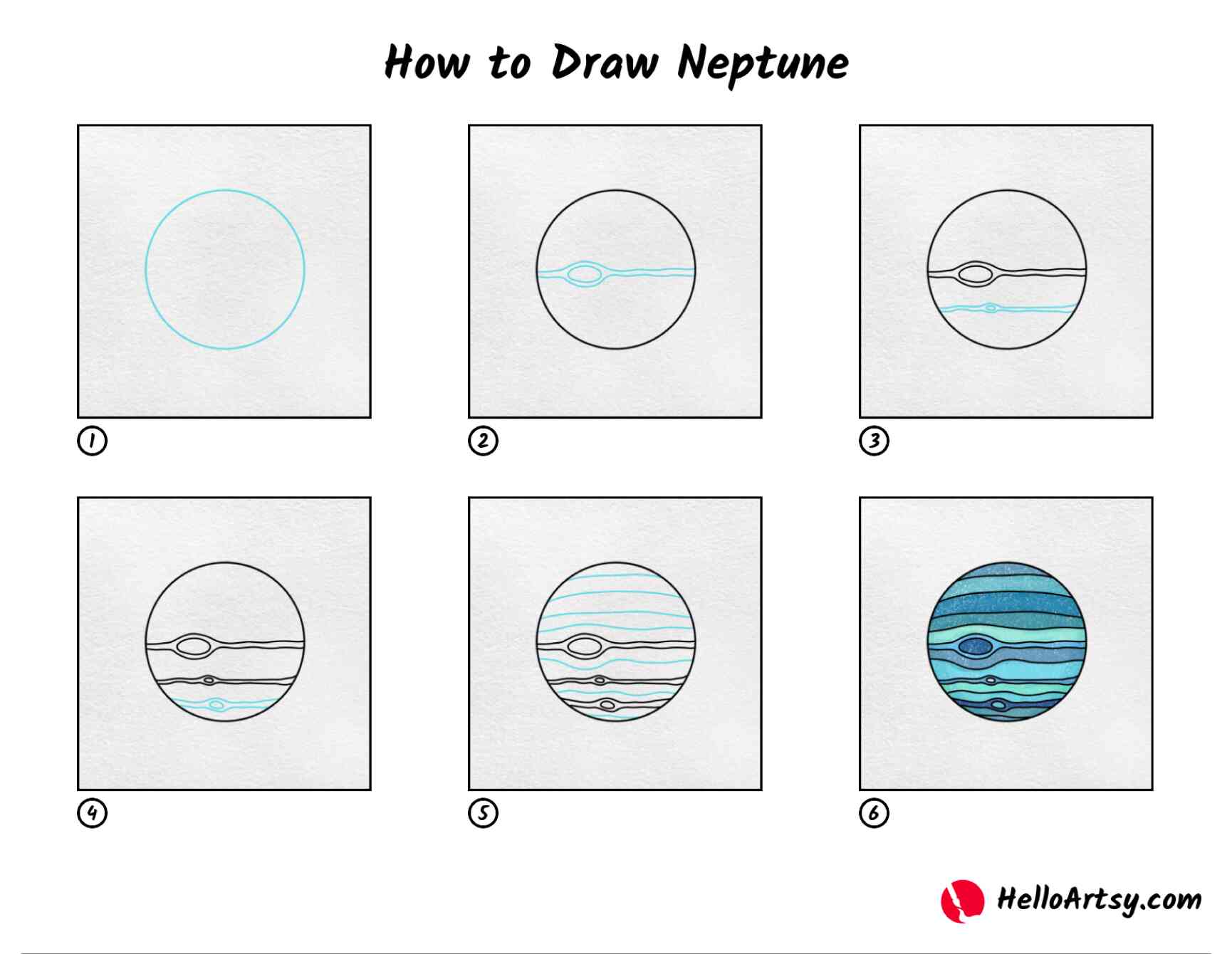 How to draw neptune