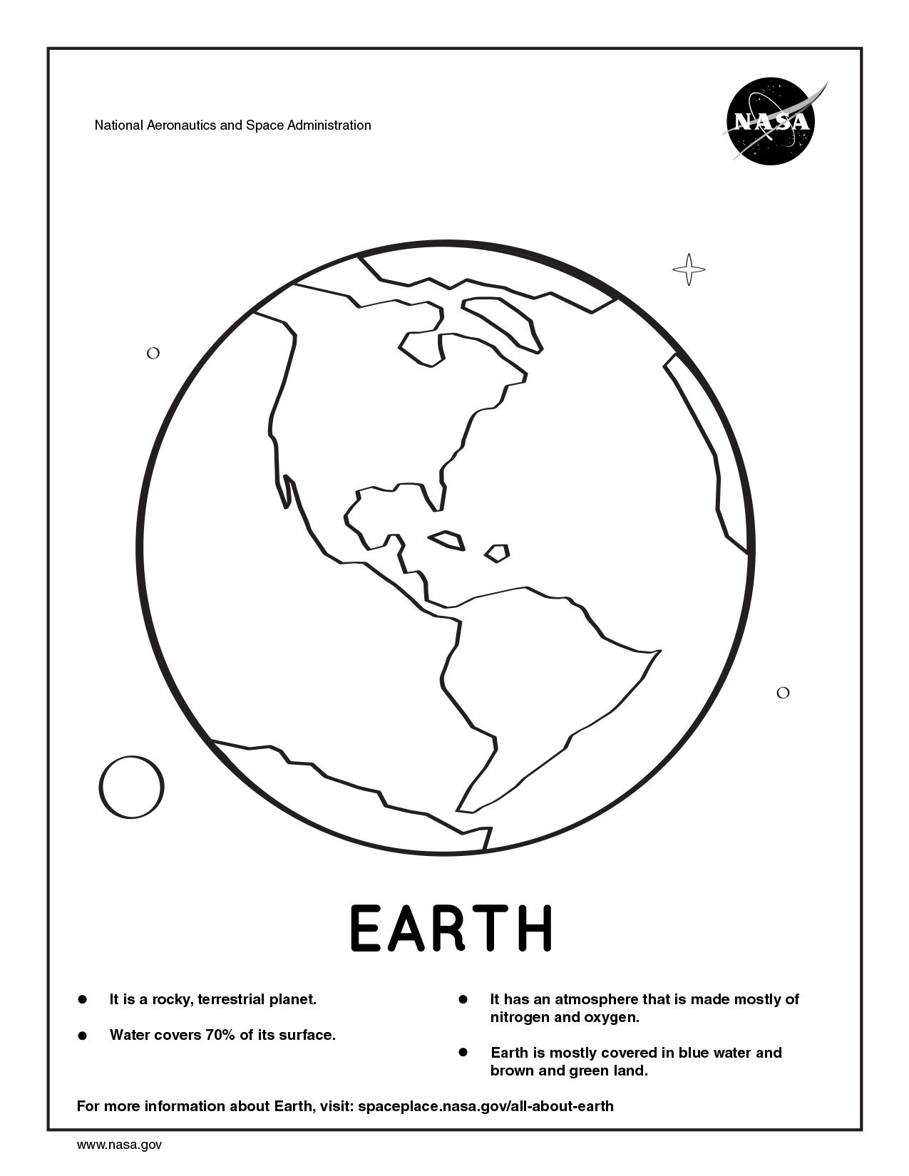 Coloring pages space place â science for kids