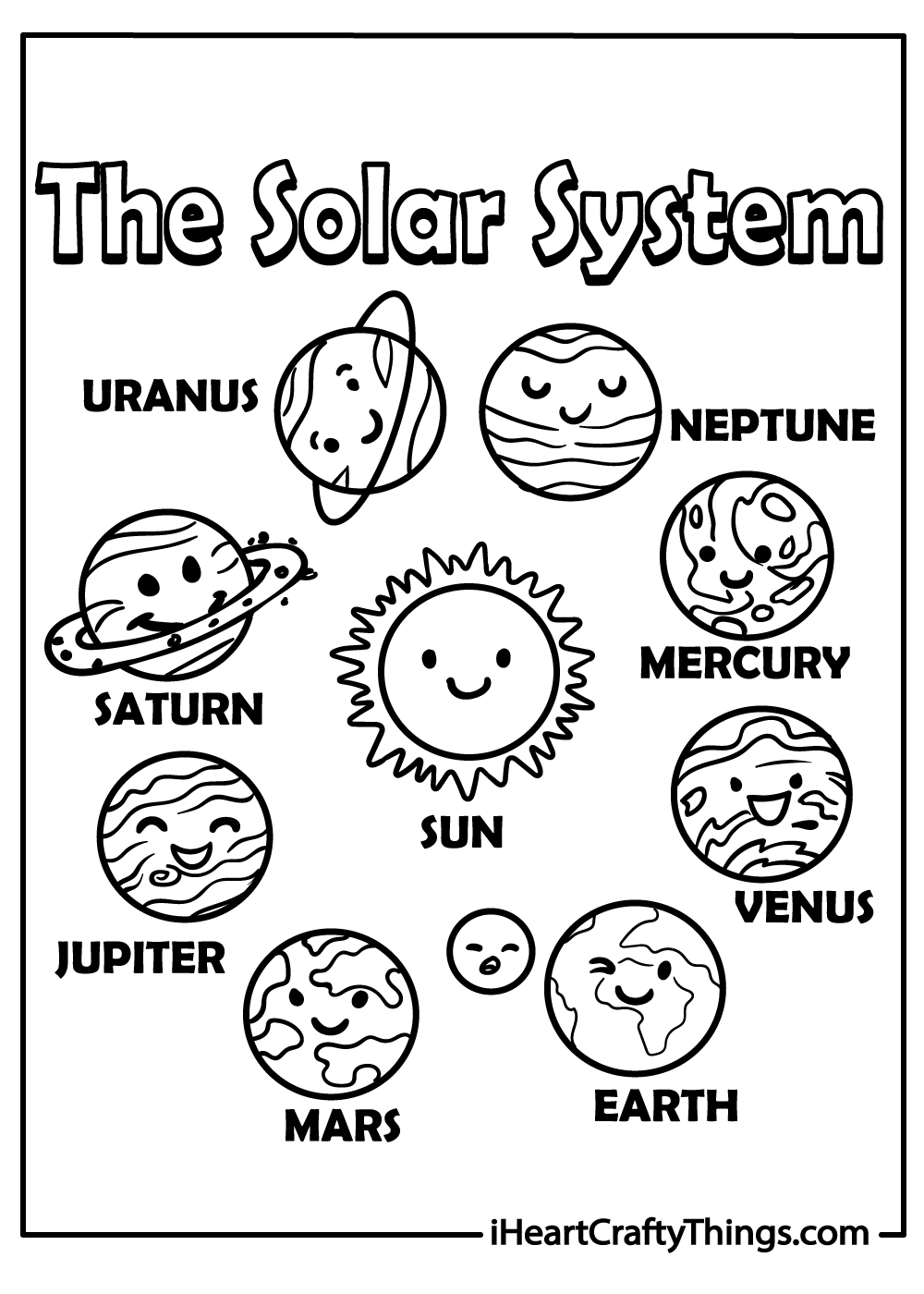 Solar system coloring pages free printables