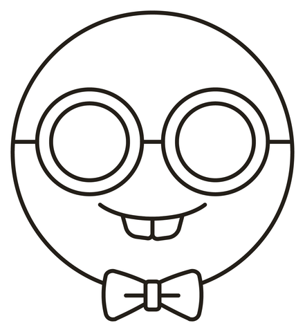 Nerd face coloring page free printable coloring pages