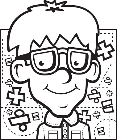 Nerd coloring pages