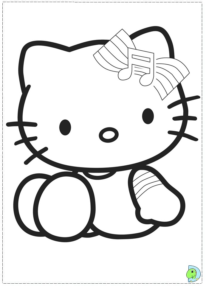 Hello kitty coloring page