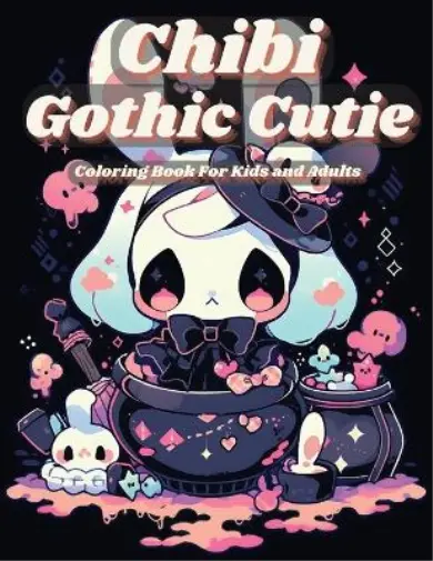 Nerd designs press emily rose demer chibi gothic cutie coloring boo paperback