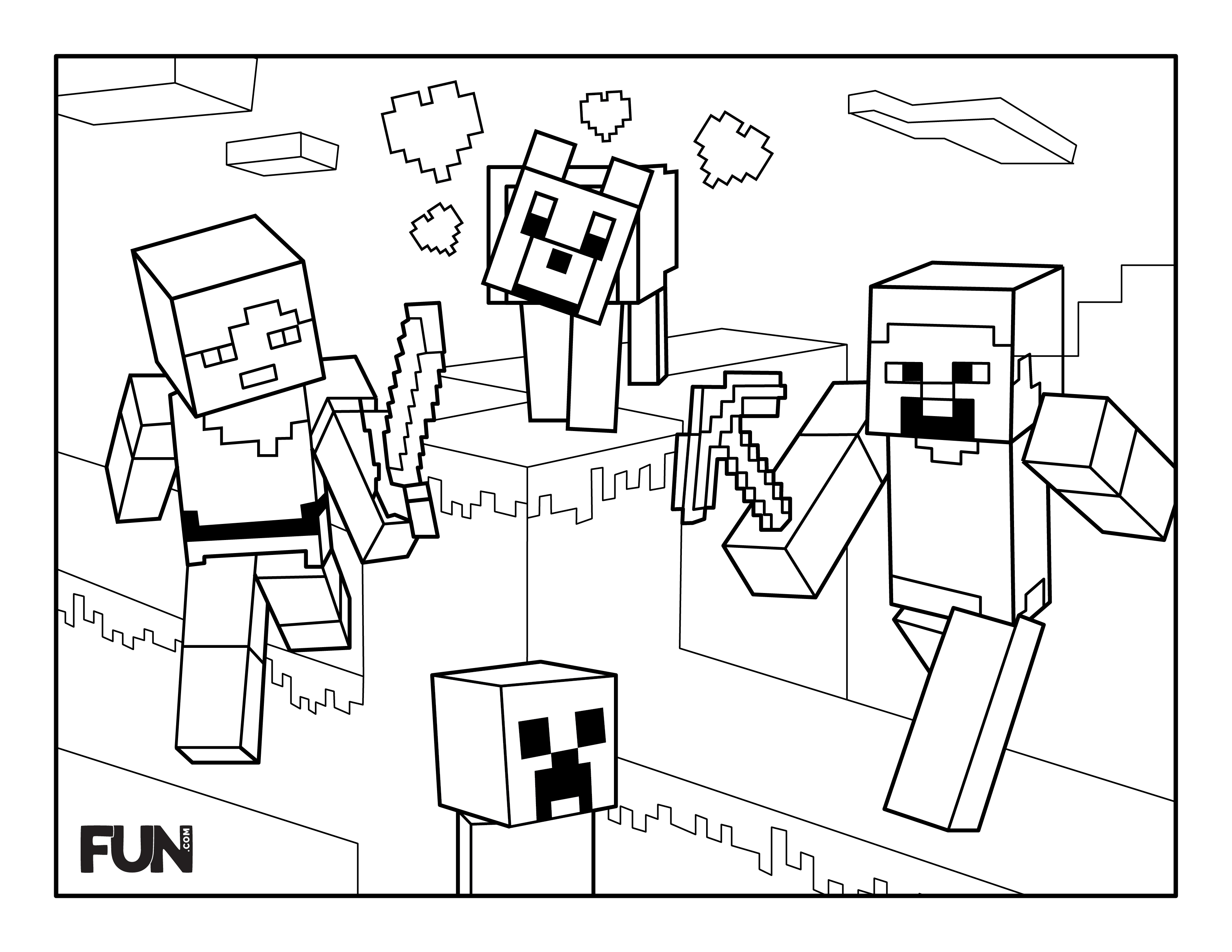 Free video game coloring pages for a pixel