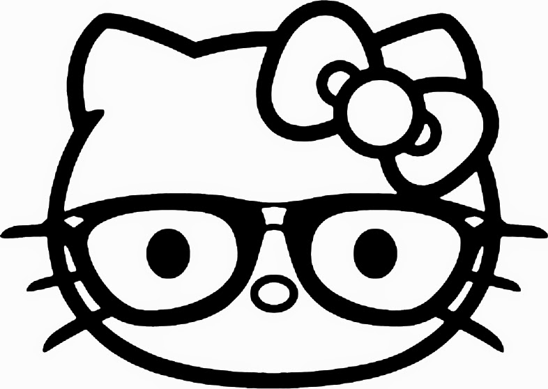 Hello kitty coloring nerd geek hello kitty coloring picture