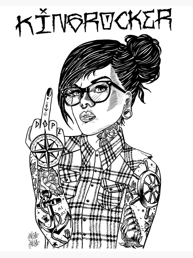 Not a nerdy girl art board print by kingrocker