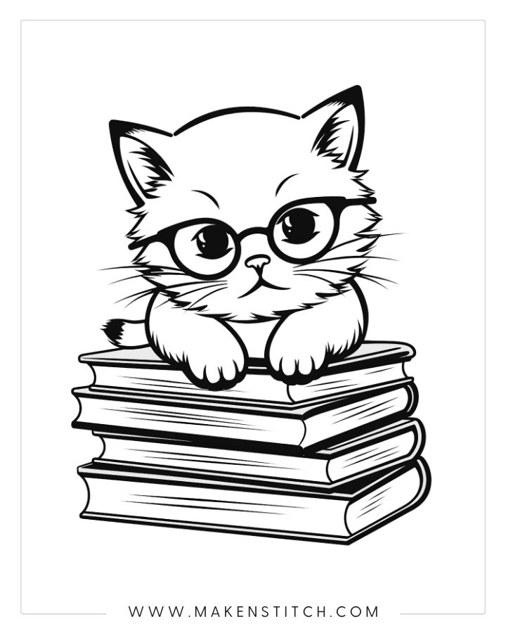 Free cat coloring pages for kids