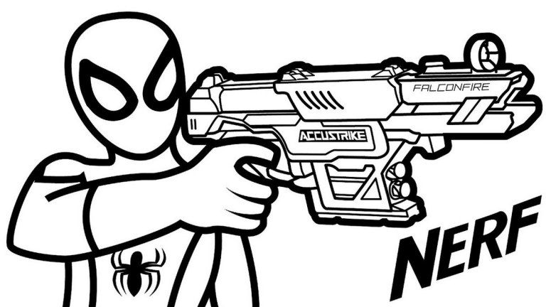 Nerf gun coloring pages