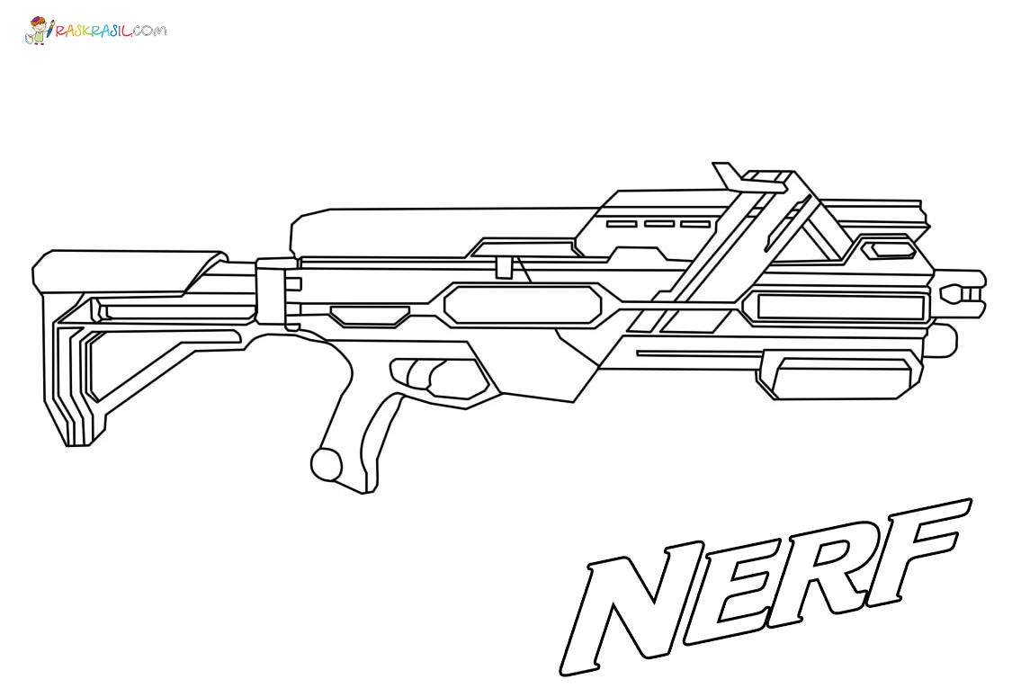 Nerf gun coloring pages new images free printable