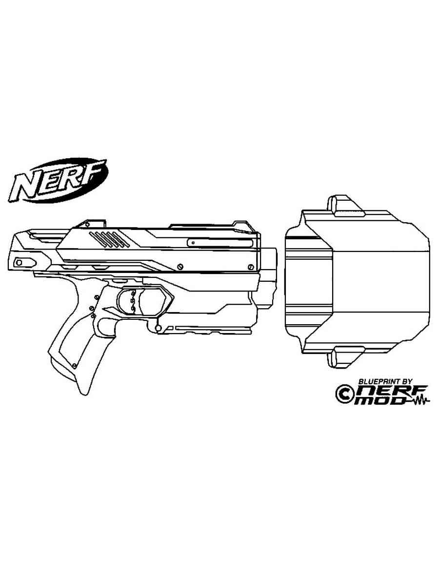 Nerf gun coloring pages