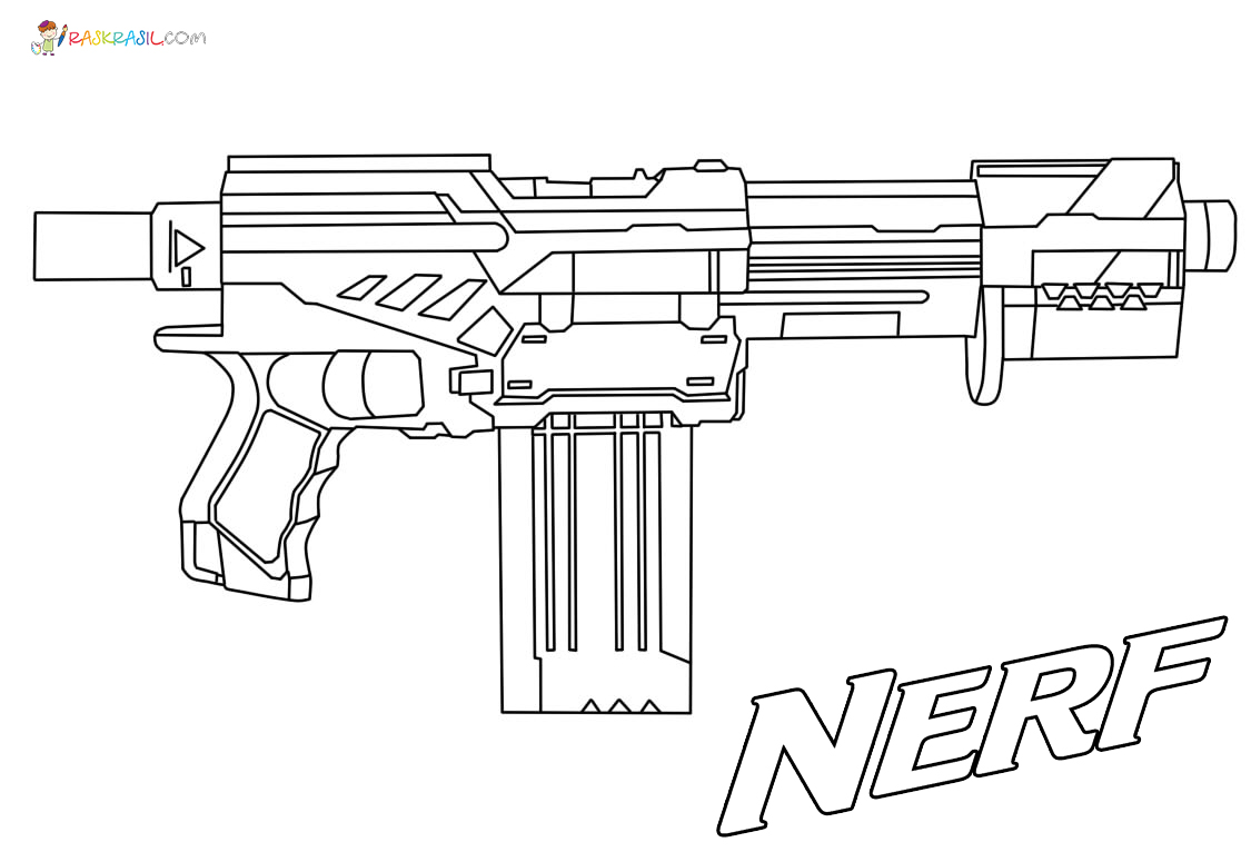 Nerf gun coloring pages new images free printable