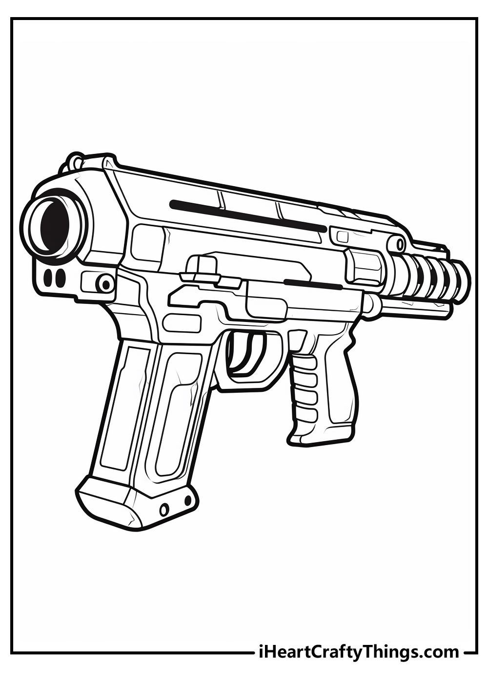 Nerf gun coloring pages free printables