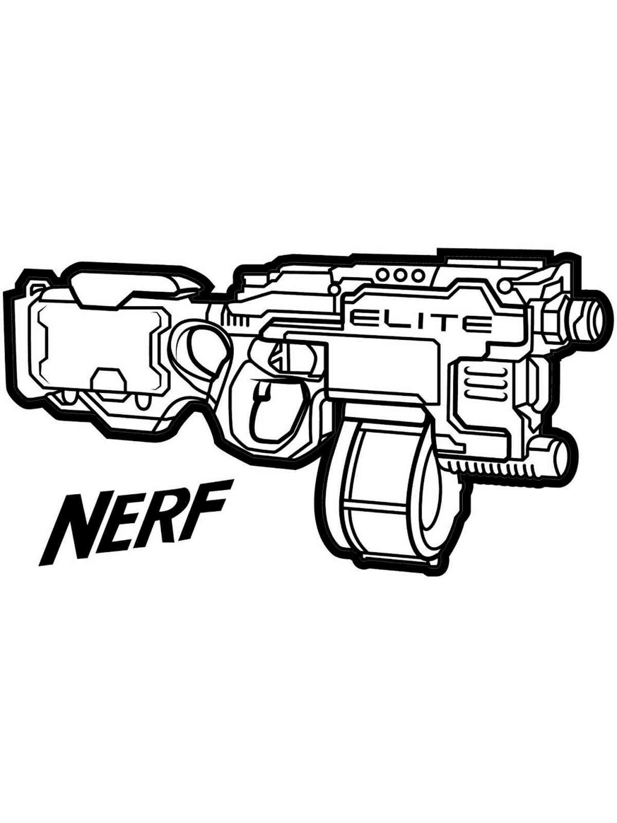 Nerf gun coloring pages