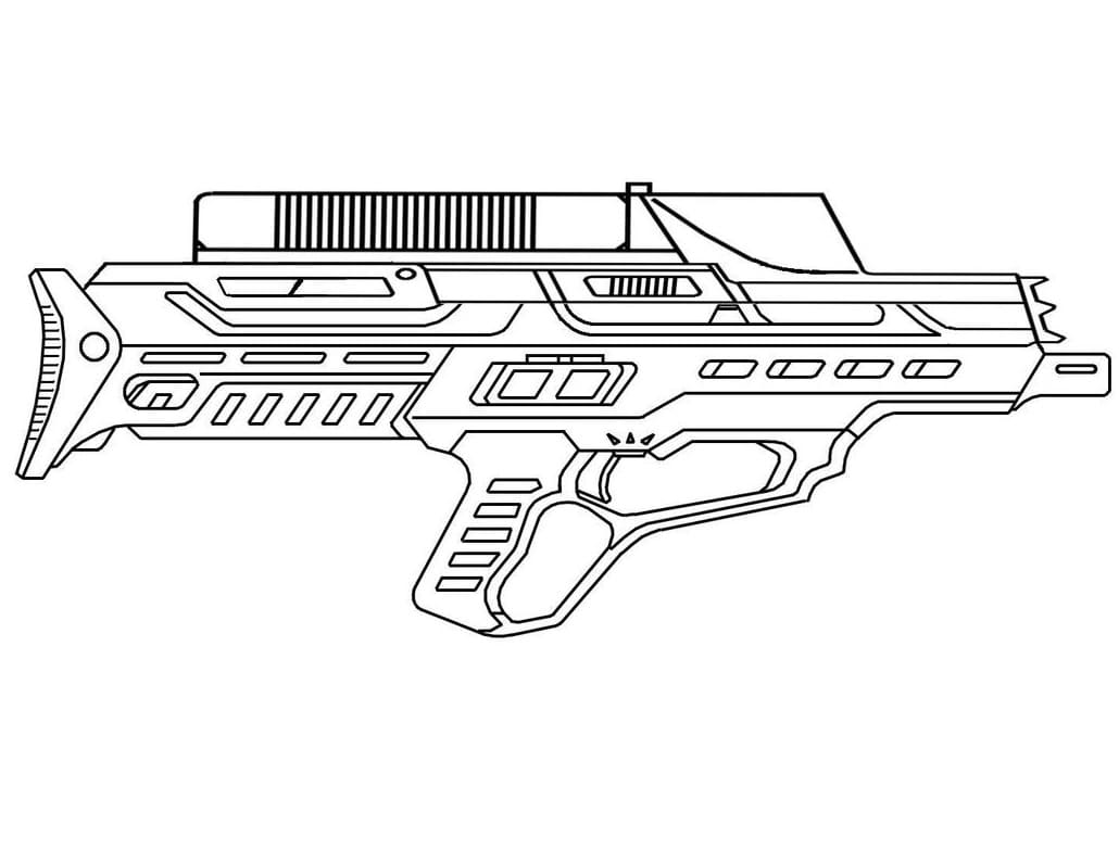 Nerf gun blaster coloring page