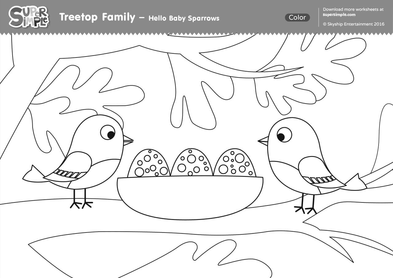 Treetop family coloring pages