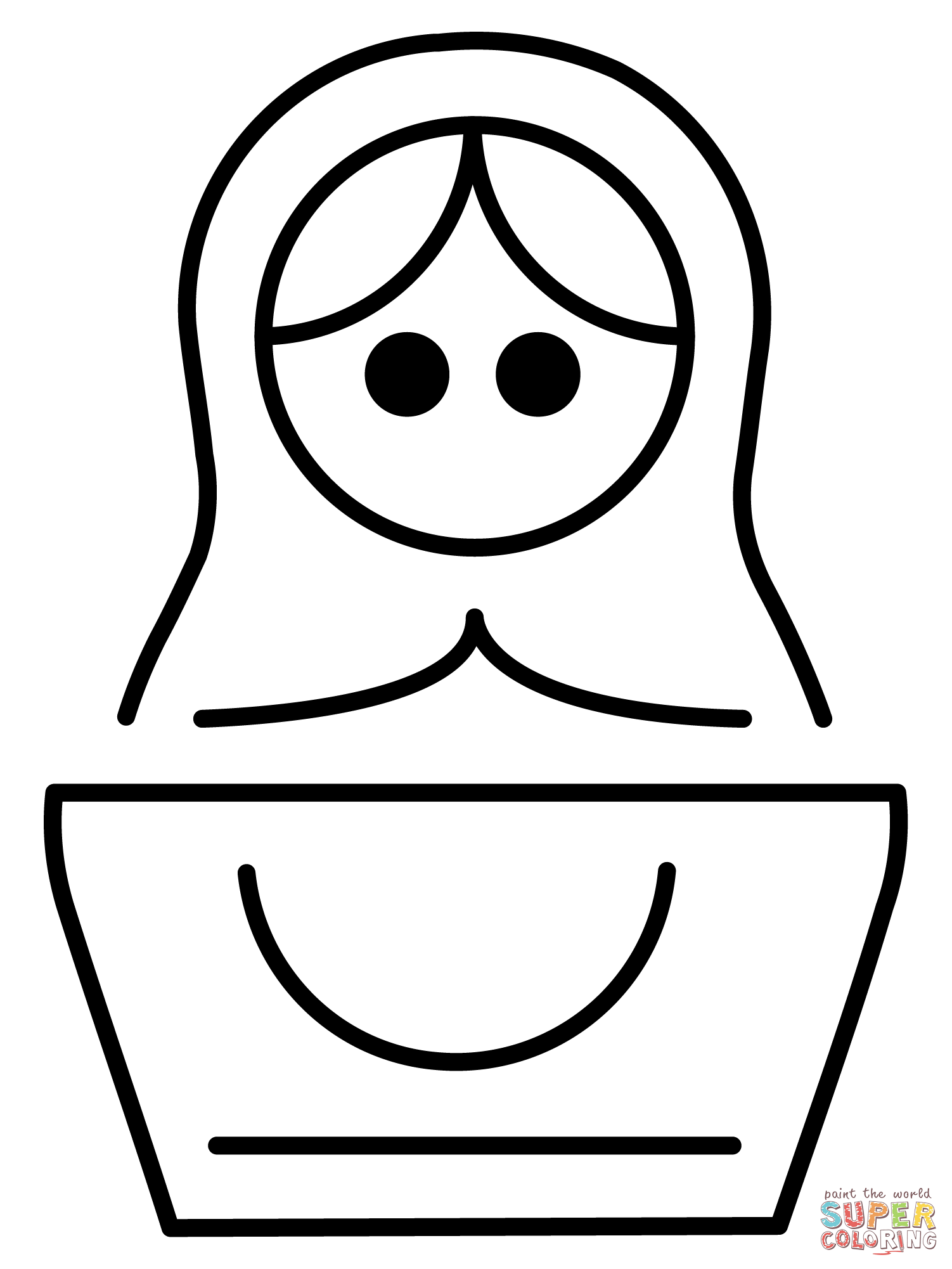 Nesting dolls emoji coloring page free printable coloring pages