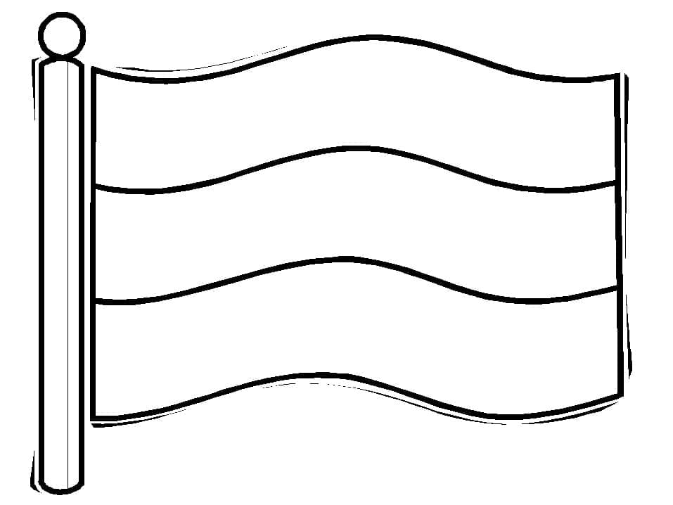 The netherlands flag coloring page