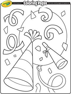 New years day free coloring pages