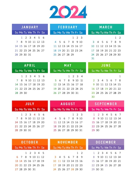 Premium vector calendar year editable template week start sunday with usa holidays calendar design template