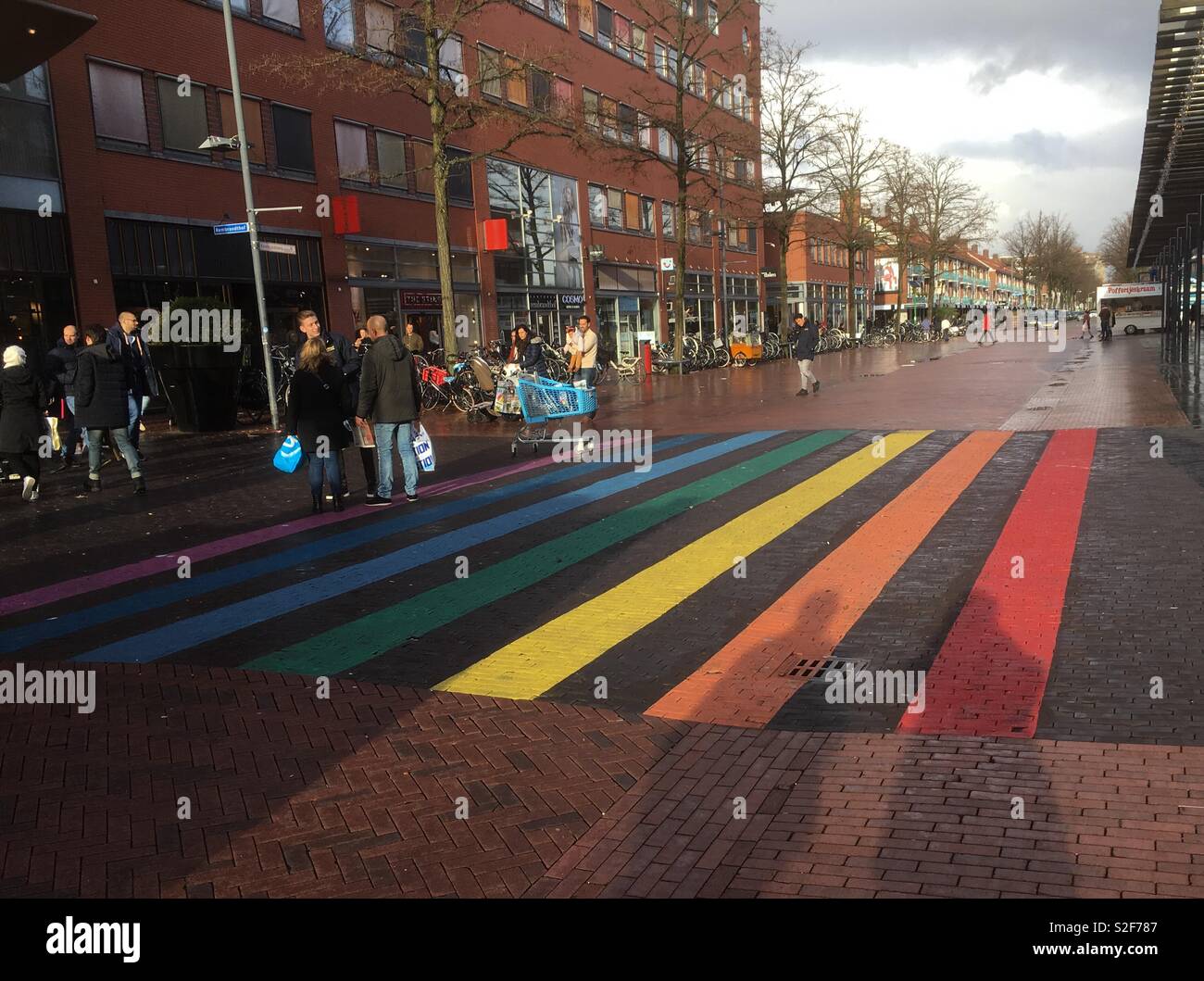 Colourful zebra crossing hi