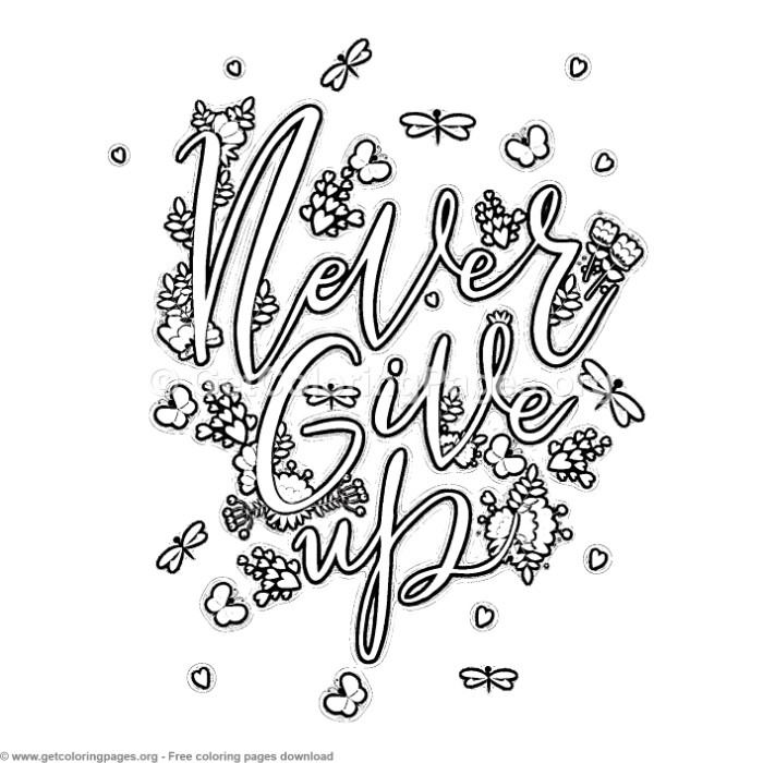 Never give up coloring pages free instant download coloring coloringbook coloringpages iâ quote coloring pages adult coloring book pages coloring book pages