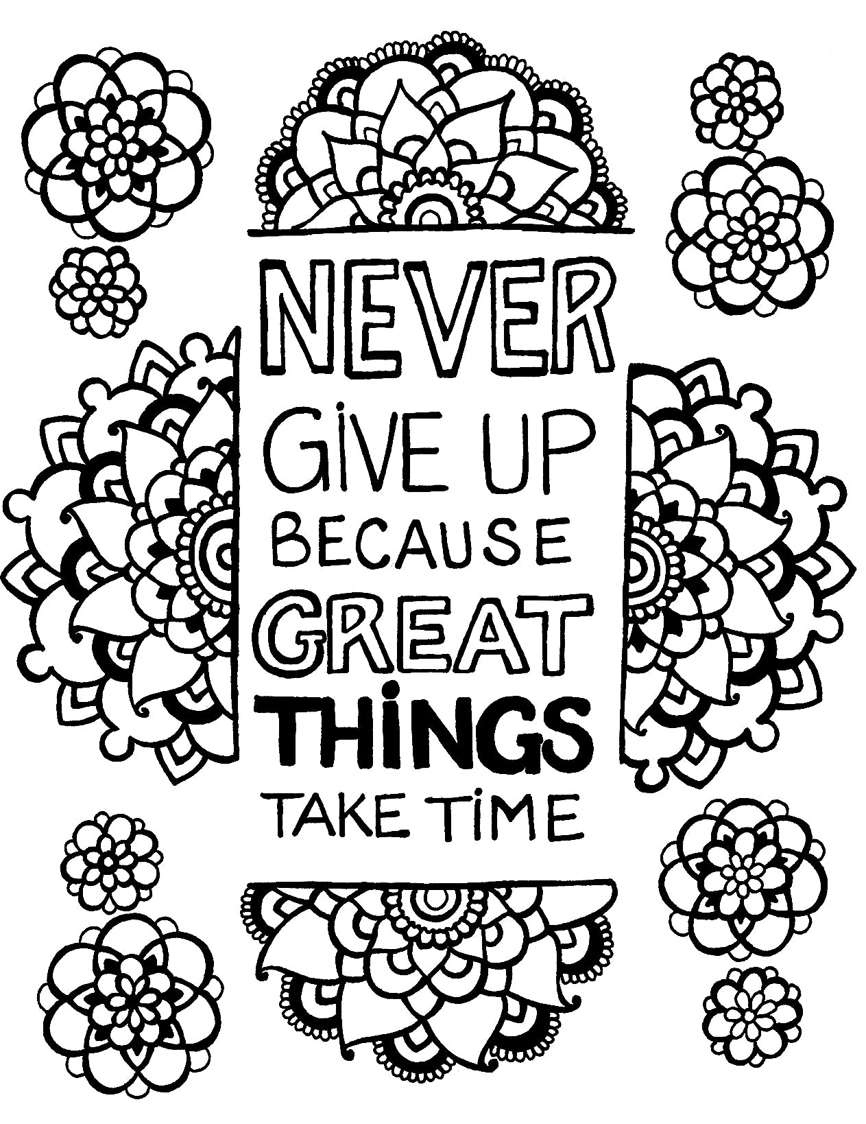 Never give up â you