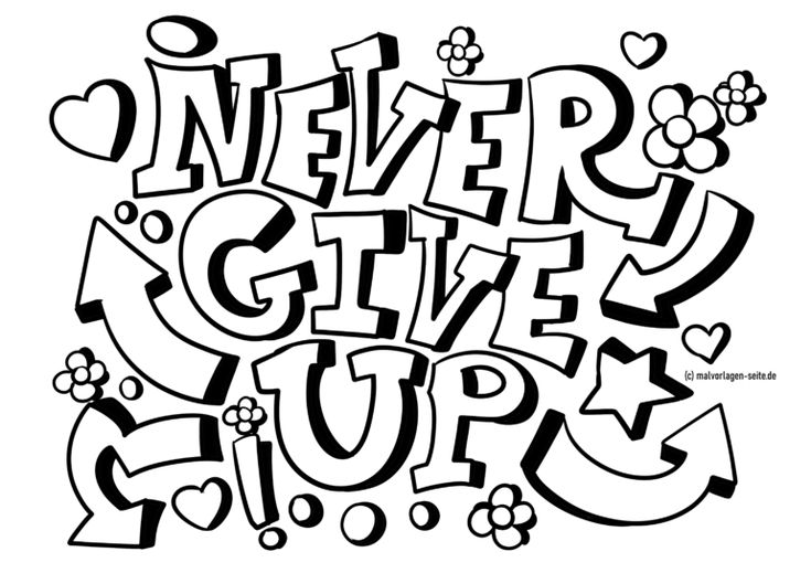 Never give up