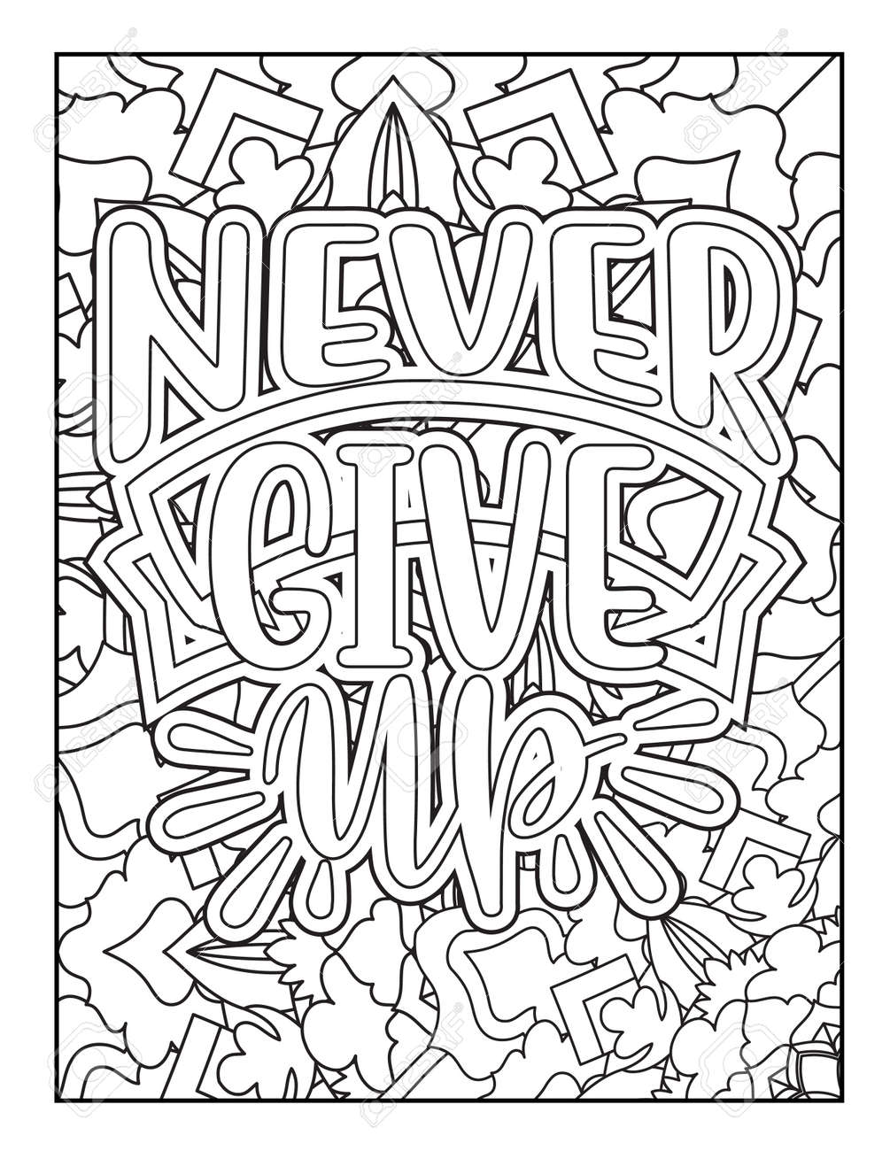 Motivational quotes coloring page inspirational quotes coloring page affirmative quotes coloring page positive quotes coloring page good vibes swear word coloring page motivational typography royalty free svg cliparts vectors and stock