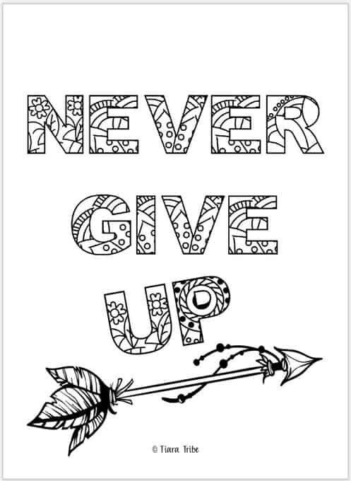 Growth mindset coloring pages