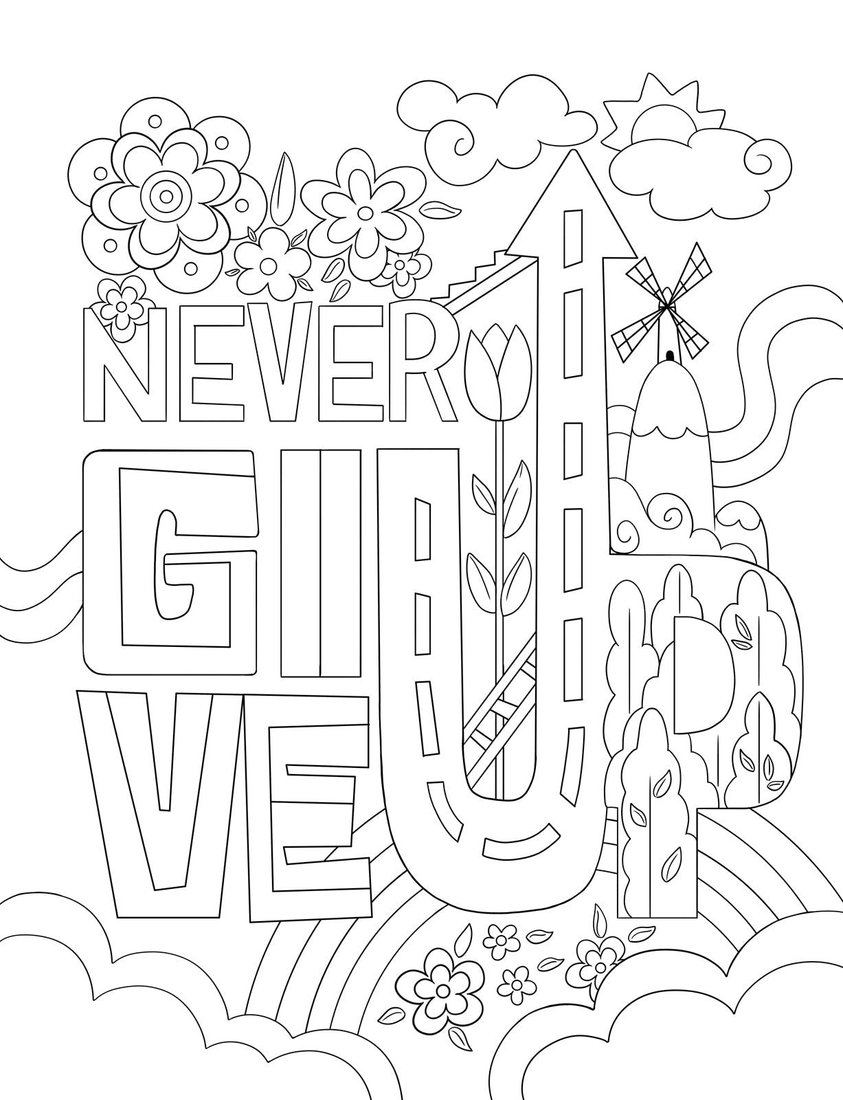 Girl power coloring book for kids ages