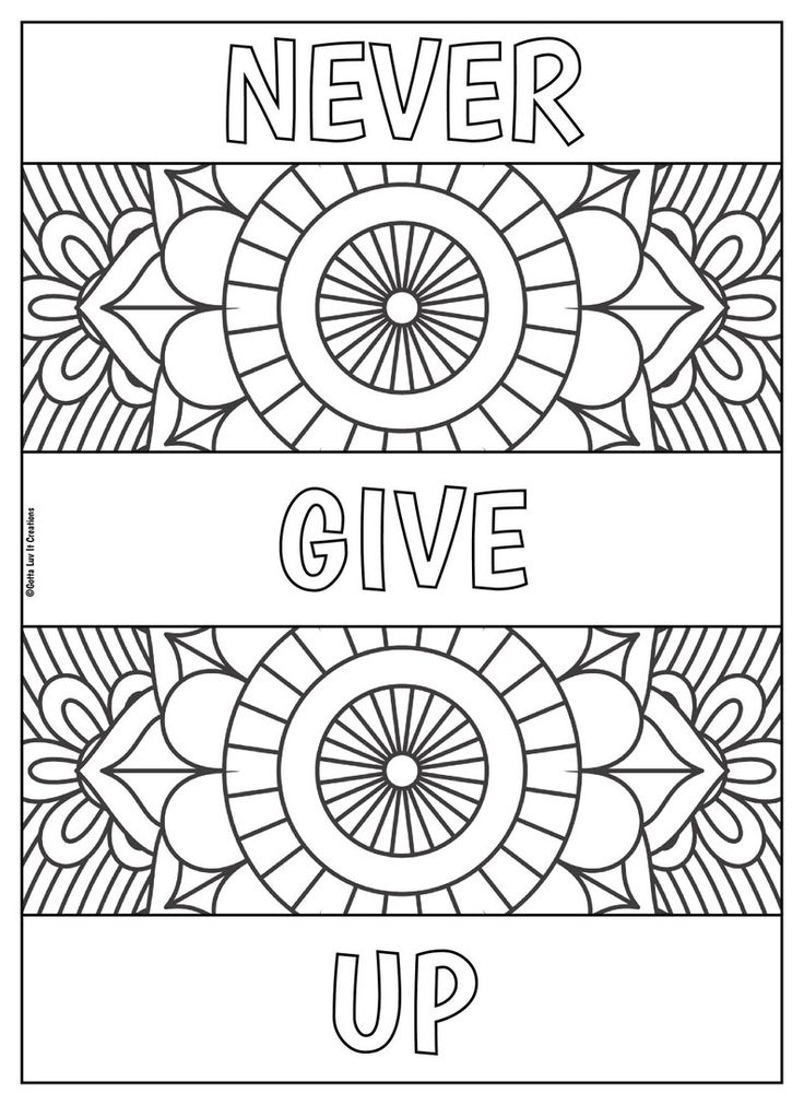 Mandala motivational coloring pages