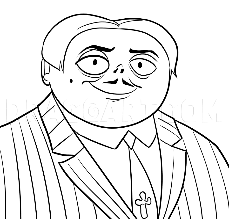 The addams family coloring pages printable for free download