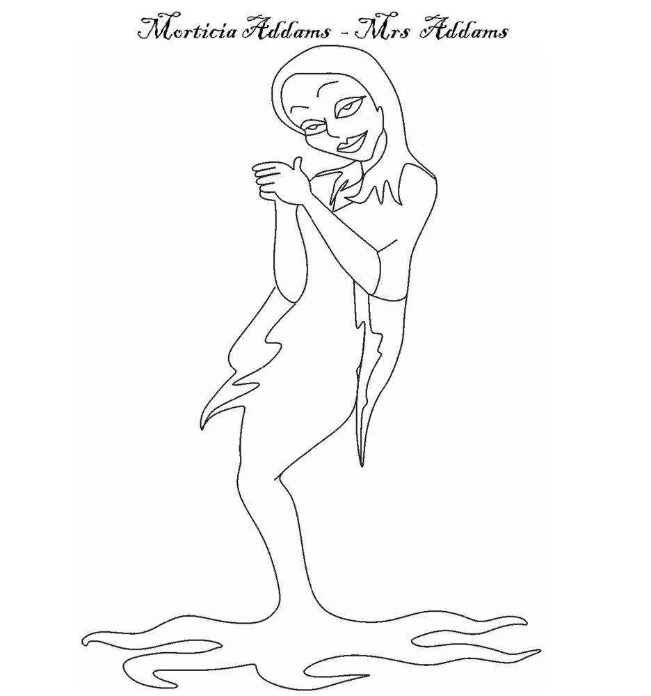 The addams family coloring pages