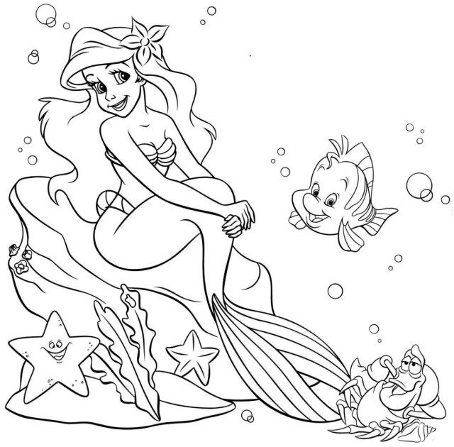 Excellent photo of ariel coloring page