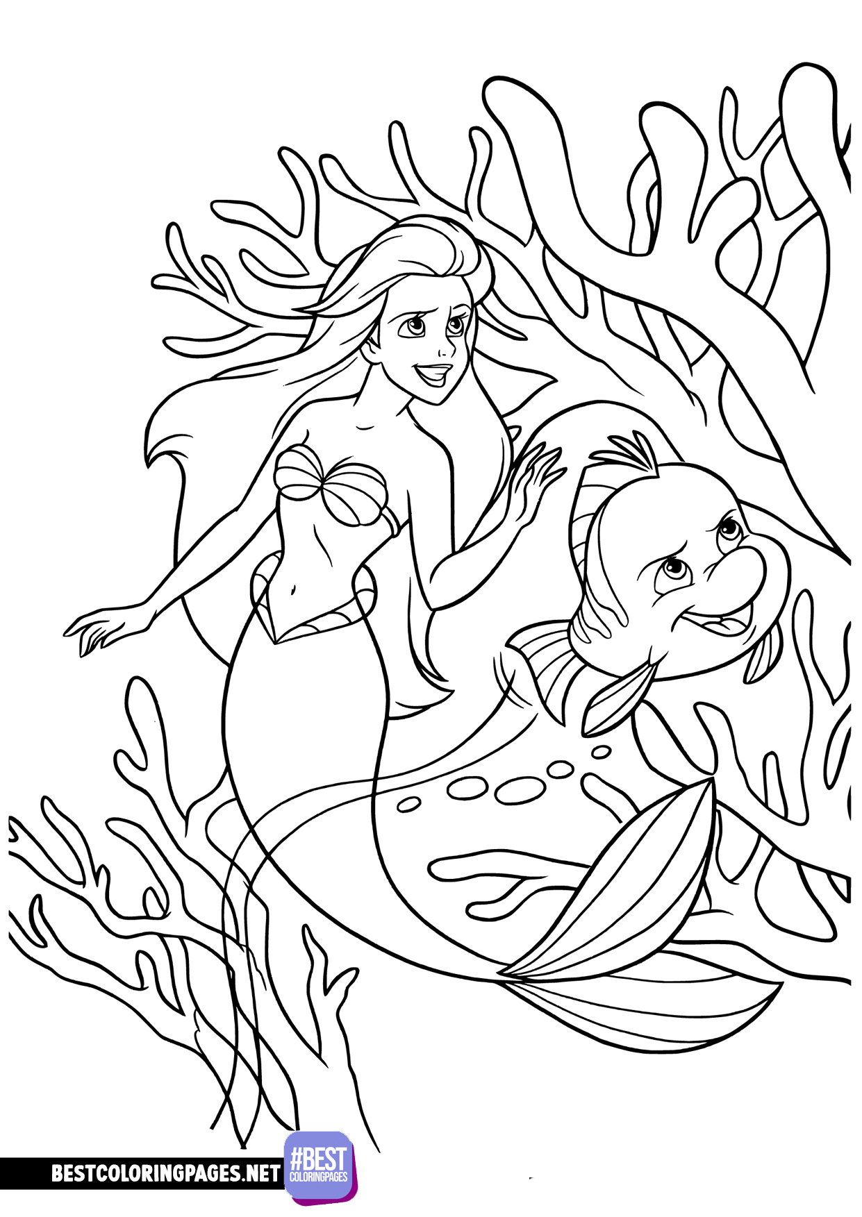 The little mermaid coloring pages