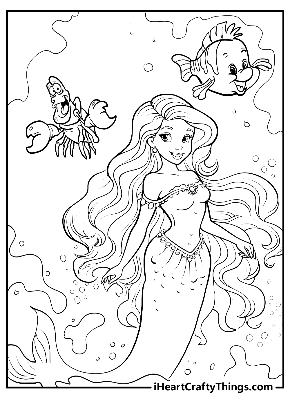 Printable ariel coloring pages updated