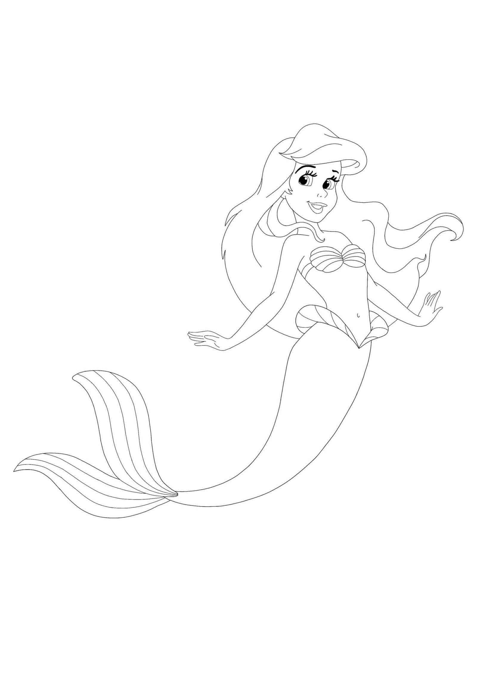 Mermaid ariel coloring pages