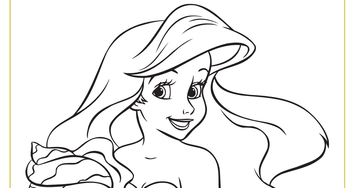 Ariel coloring page from the little mermaid