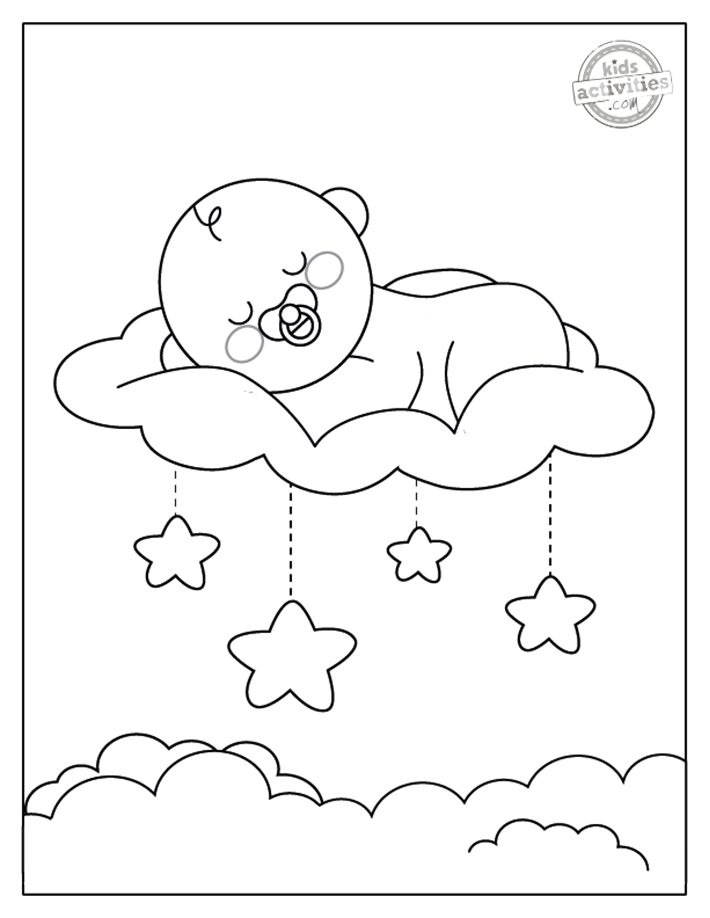 Adorably cute printable baby coloring pages kids activities blog