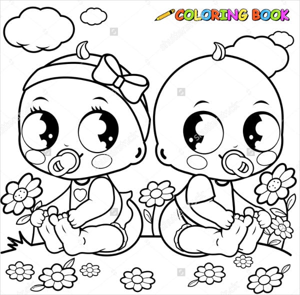 Baby girl coloring pages