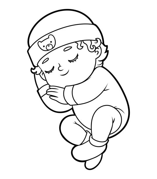 Baby coloring stock illustrations royalty