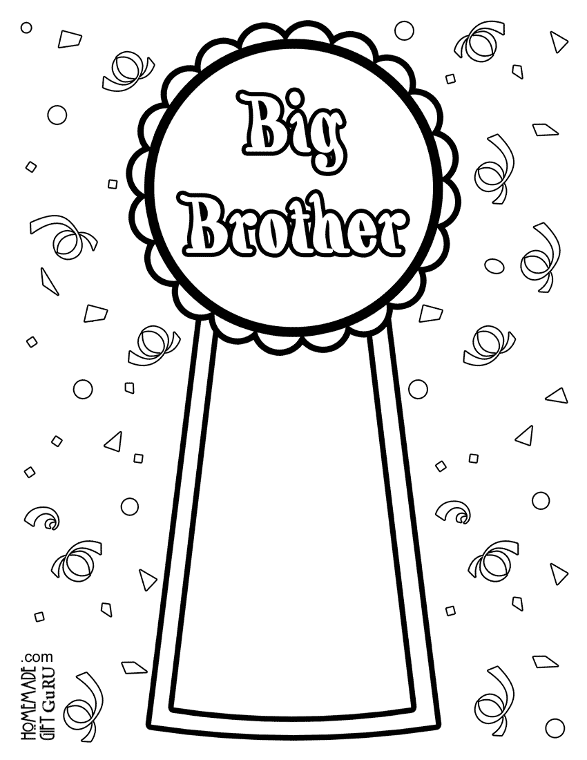 Big brother coloring page