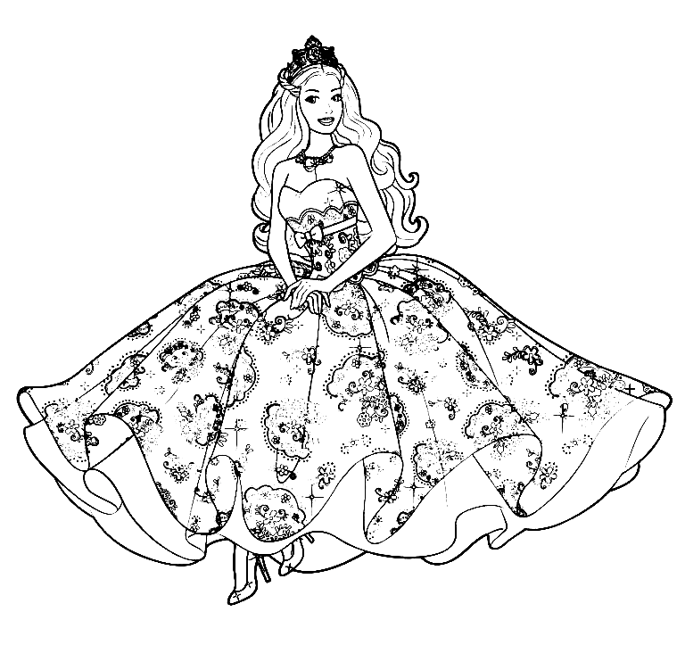 Barbie coloring pages printable for free download