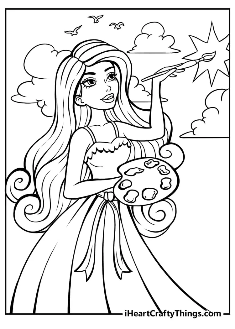 All new beautiful barbie coloring pages unicorn coloring pages barbie coloring pages barbie coloring